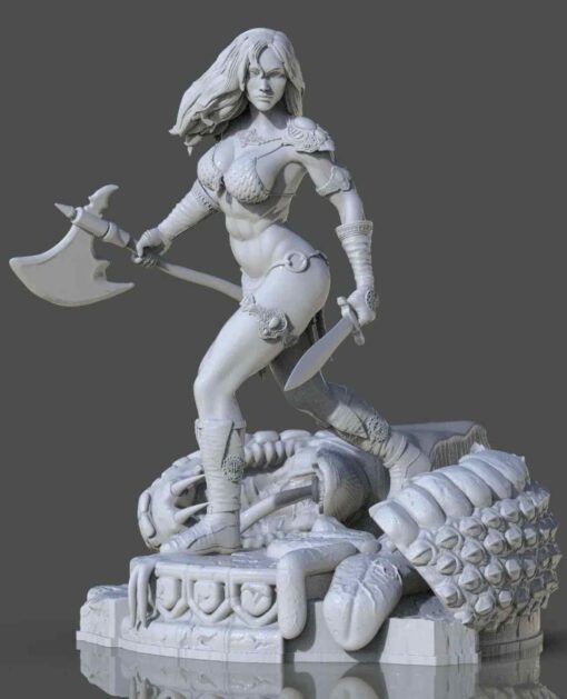 Red Sonja Diorama Statue | 3D Print Model | STL Files