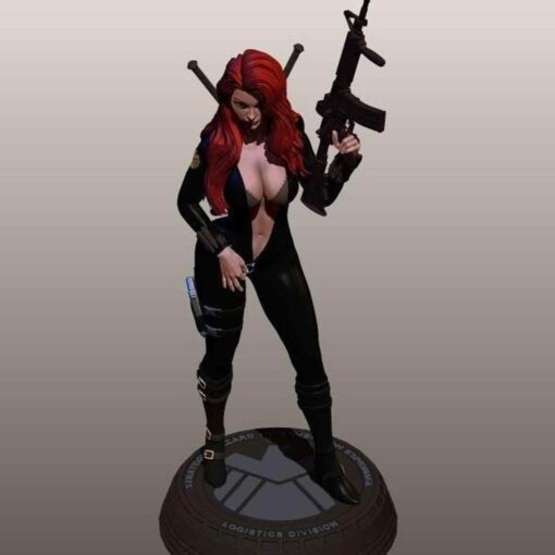Sexy Black Widow Statue | 3D Print Model | STL Files
