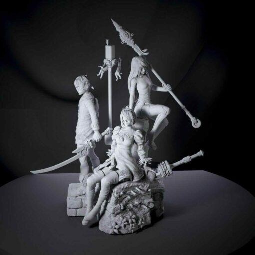 Nier Automata Diorama Statue | 3D Print Model | STL Files