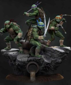 TMNT Teenage Mutant Ninja Turtles Diorama | 3D Print Model | STL Files