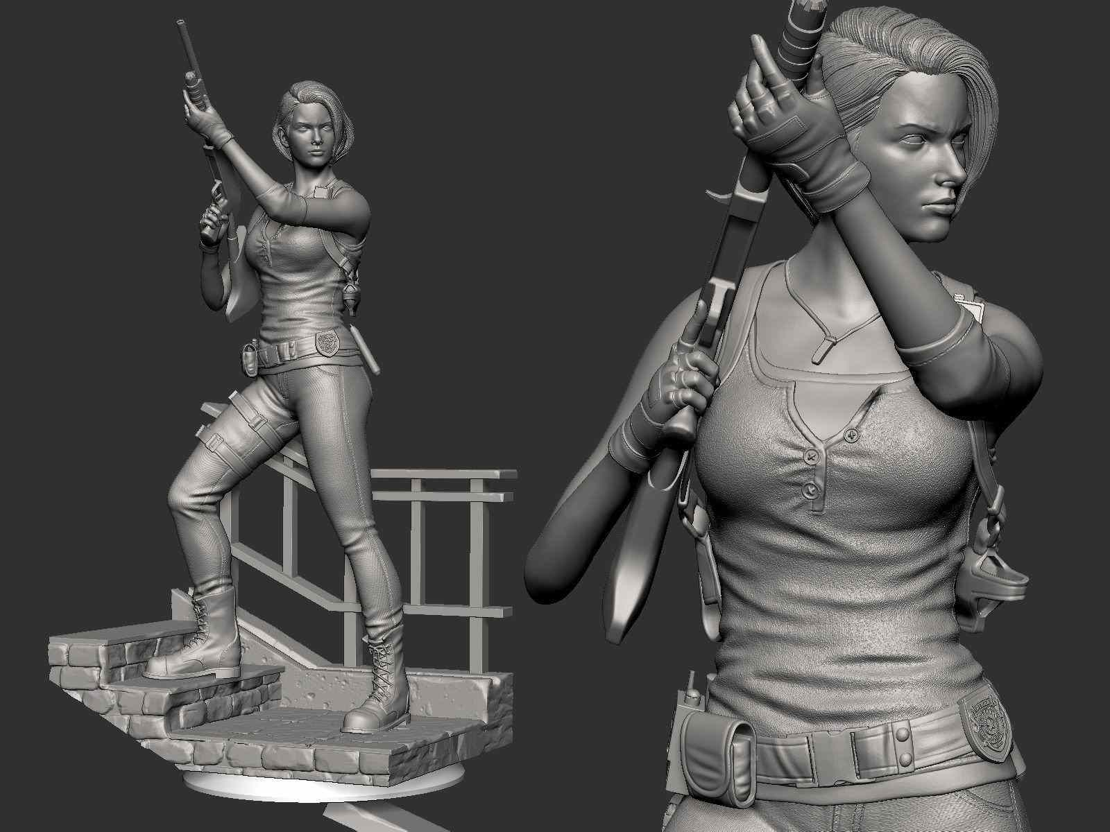 Jill Valentine - Resident Evil 3D model 3D printable