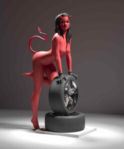 Sexy Devil Mechanic Statue | 3D Print Model | STL Files