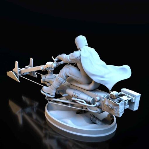 Star Wars – Mandalorian on Speeder Bike Statue | 3D Print Model | STL Files