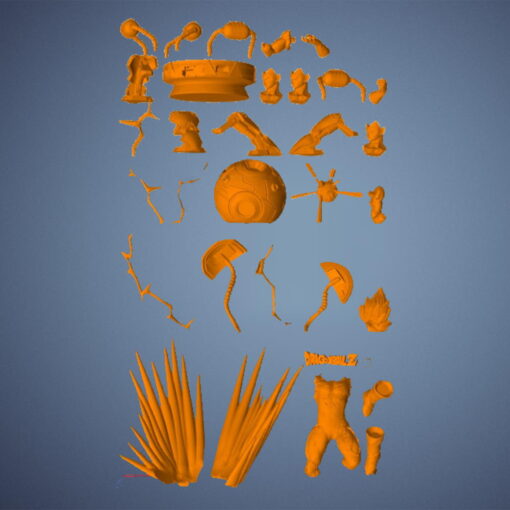 Vegeta SSJ on Capsule | 3D Print Model | STL Files