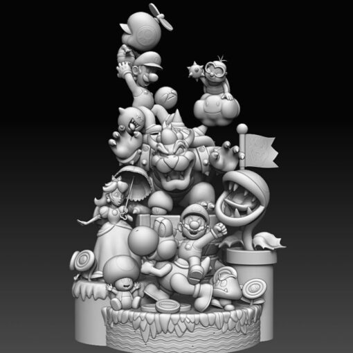 Nintendo Super Mario Bros Diorama Statue | 3D Print Model | STL Files