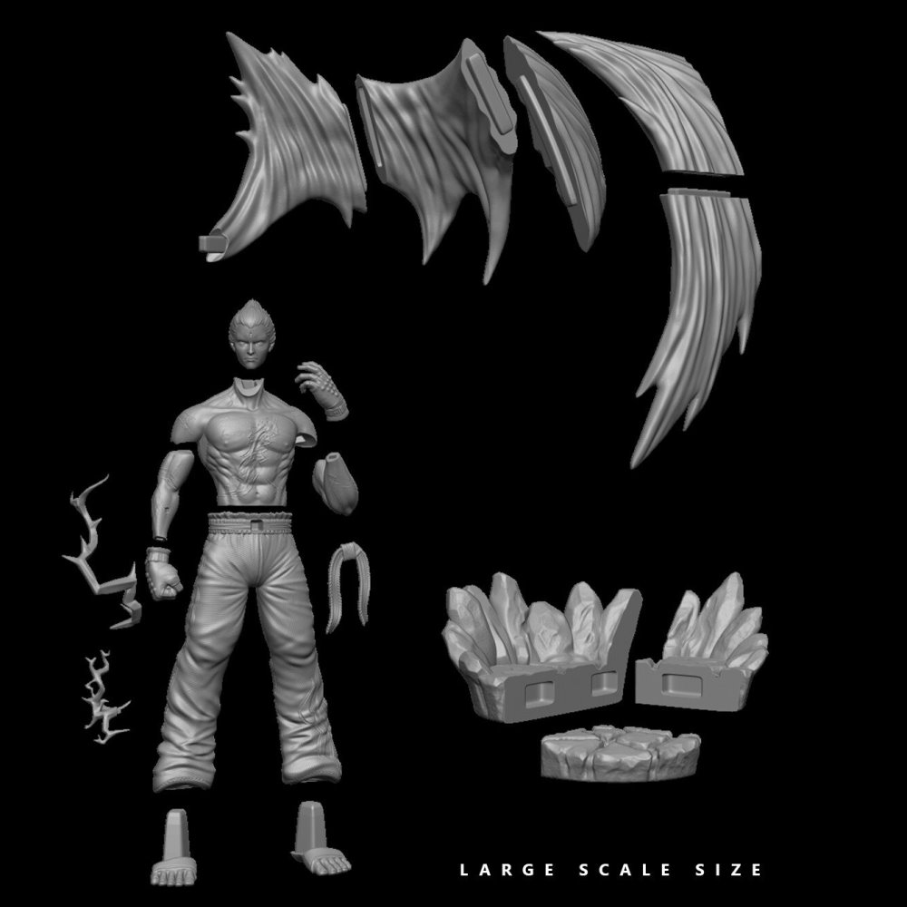 3D file Kazuya Mishima Fan Art Statue 3d Printable 🎨・Model to
