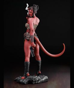 Hellgirl Smoking Statue | 3D Print Model | STL Files